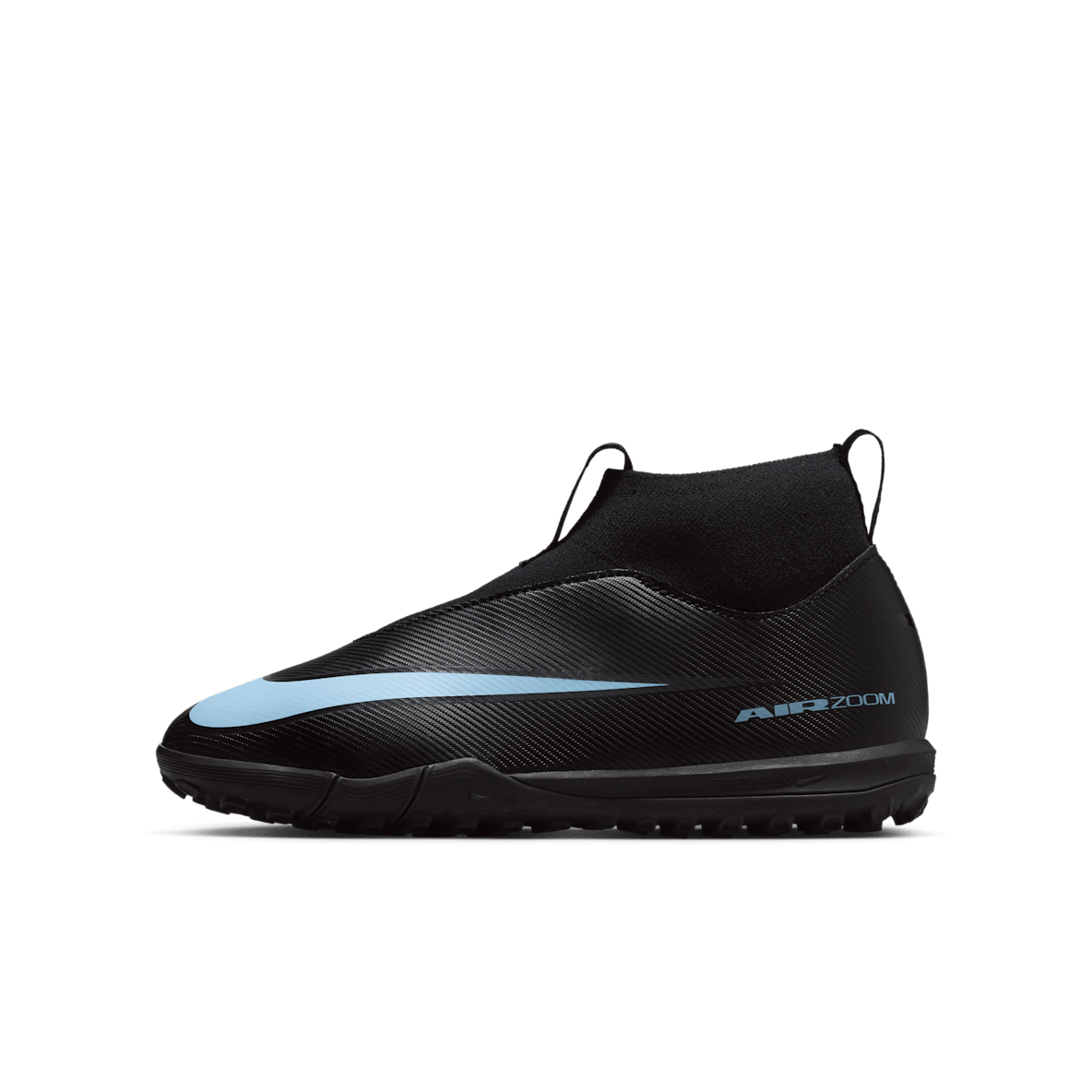Nike Jr. Mercurial Superfly 10 Academy รองเท้าฟุตบอลหุ้มข้อสูงเด็กเล็ก/เด็กโตสำหรับพื้นสนามหญ้าเทียมสั้น