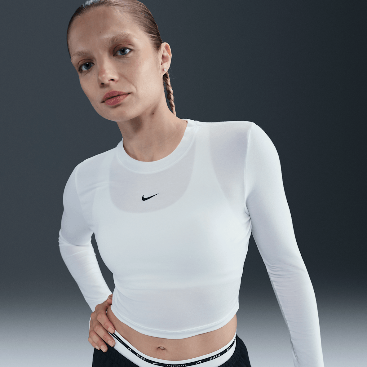 Nike Sportswear Chill Knit Nike Sportswear Chill Knit Maglia corta slim fit a manica lunga – Donna