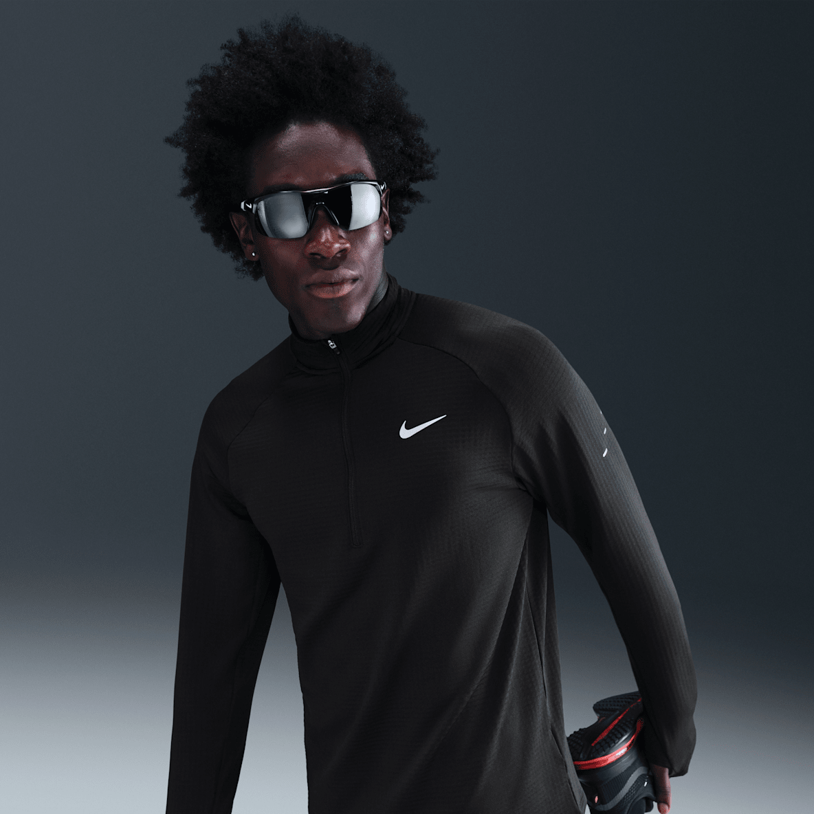 Nike Stride Nike Stride Playera de correr Therma-FIT Repel de medio cierre acondicionada para el invierno para hombre