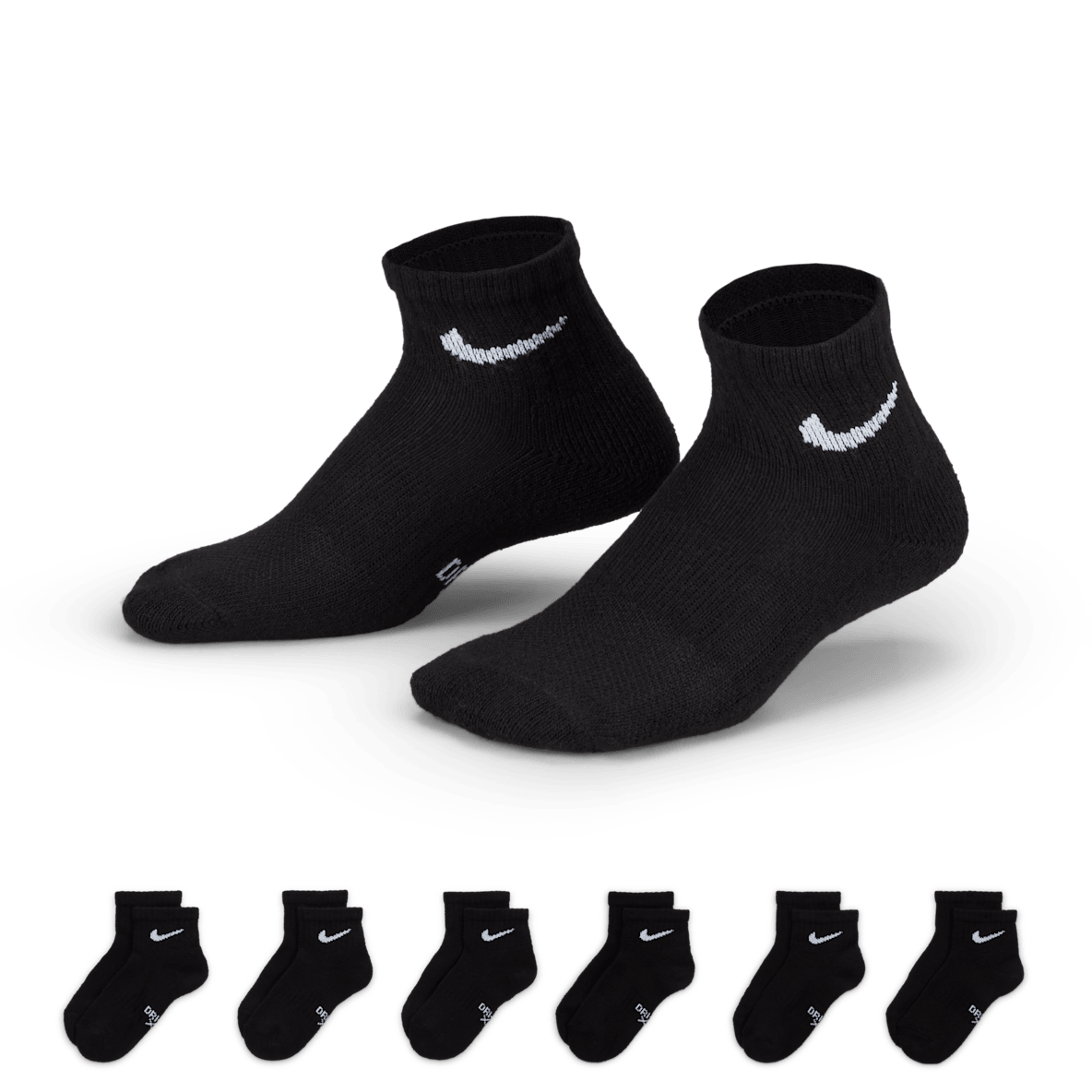 Nike Dri-FIT Performance Basics Nike Dri-FIT Performance Basics Little Kids' Quarter Socks (6 Pairs)