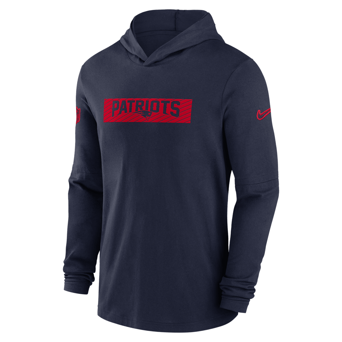 New England Patriots Sideline New England Patriots Sideline Men's Nike Dri-FIT NFL Long-Sleeve Hooded Top