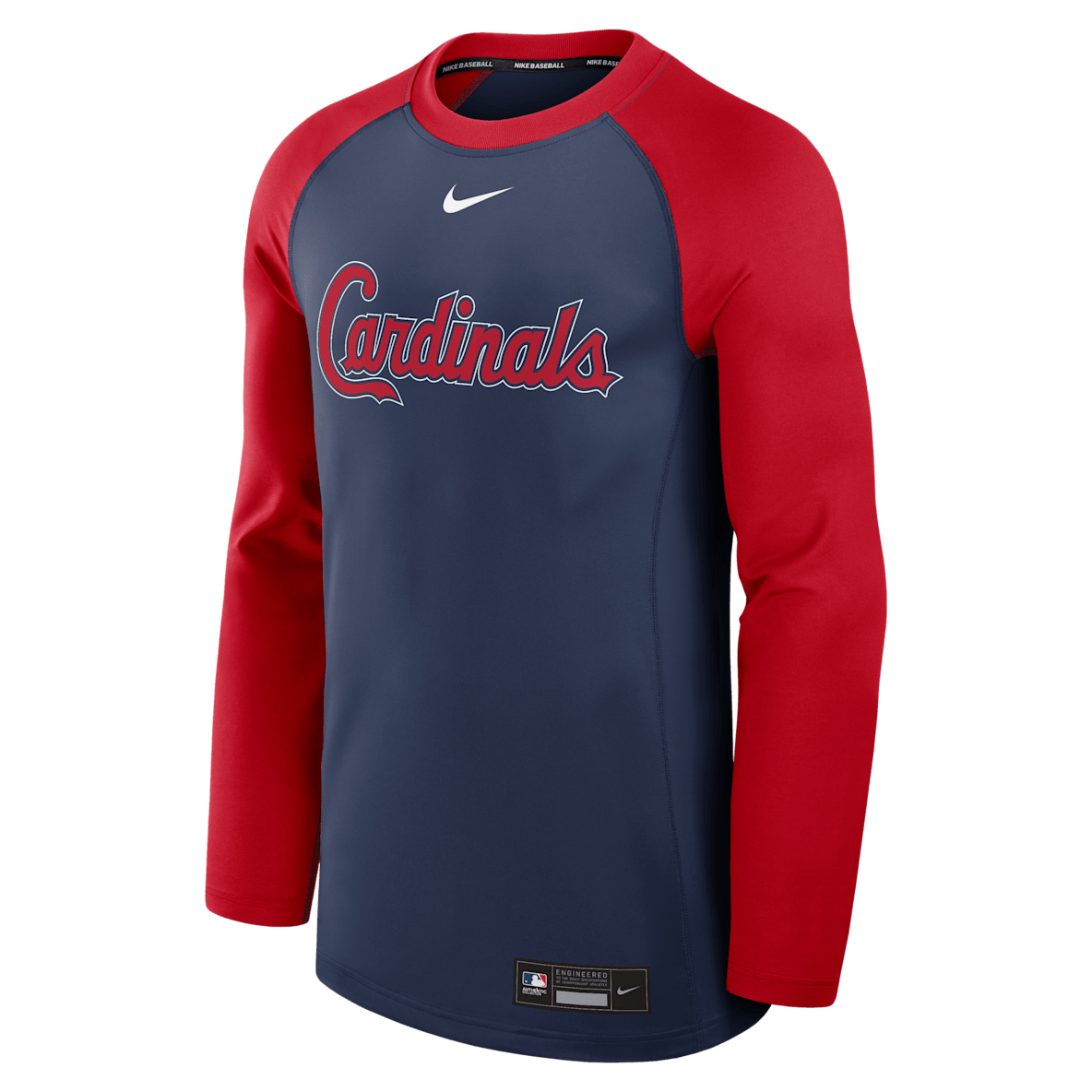 St. Louis Cardinals Authentic Collection Game Time St. Louis Cardinals Authentic Collection Game Time Sudadera de cuello redondo sin cierre Nike Dri-FIT de la MLB para hombre