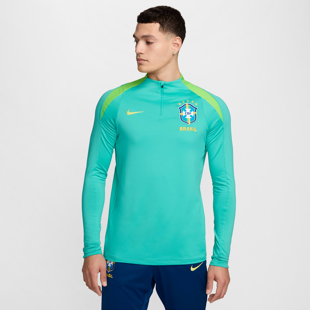 Brasil Strike Brasil Strike Playera de entrenamiento de fútbol Nike Dri-FIT para hombre