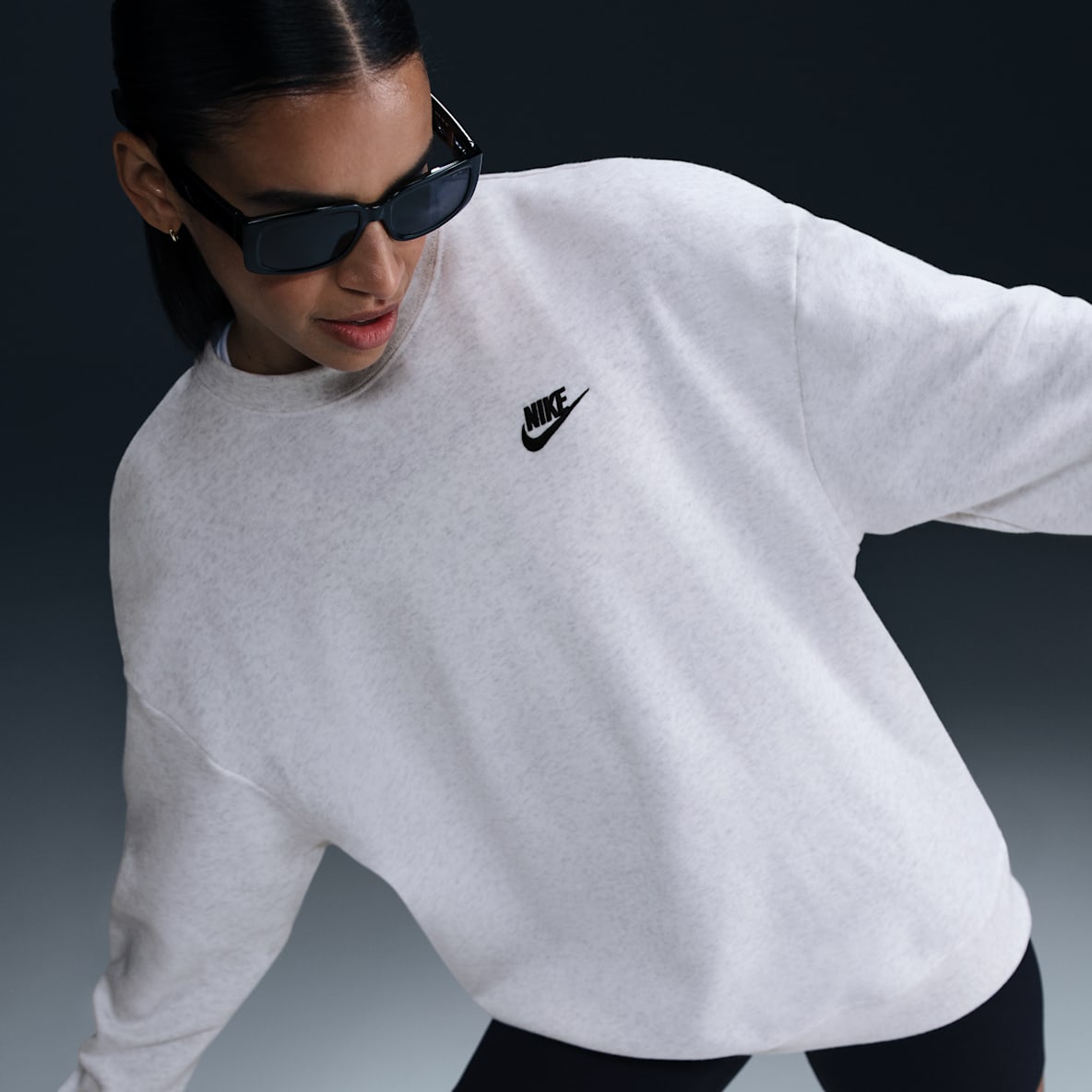 Nike Sportswear Club Fleece Nike Sportswear Club Fleece Sudadera de cuello redondo holgada para mujer