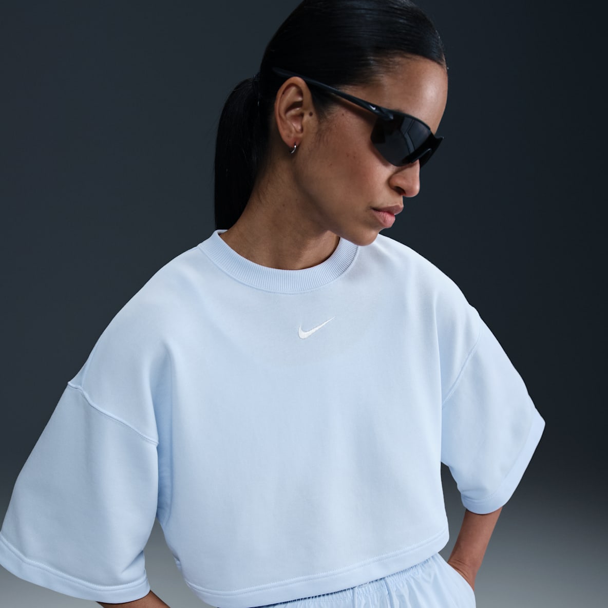 Nike Sportswear Phoenix Fleece Nike Sportswear Phoenix Fleece Playera de manga corta de French Terry holgada cropped para mujer