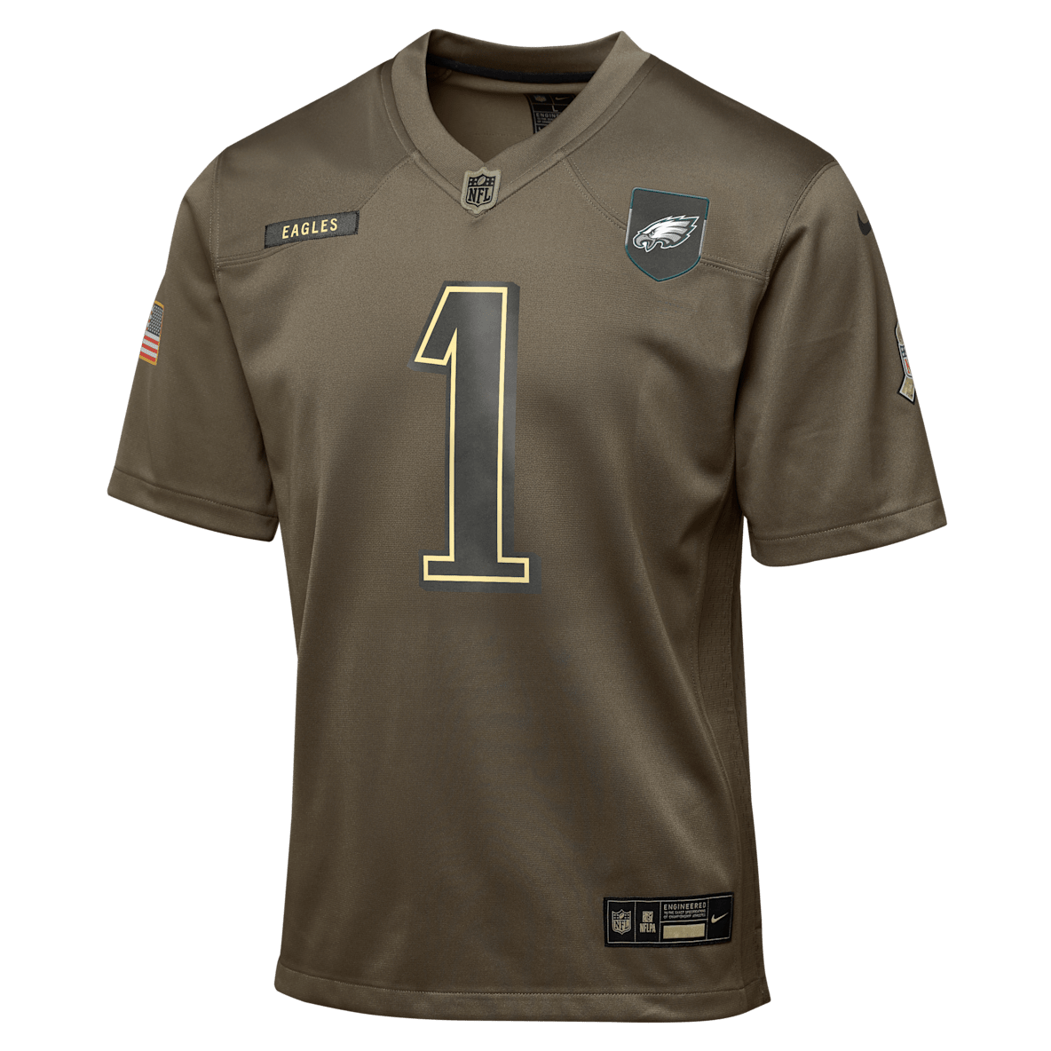 Jalen Hurts Philadelphia Eagles Salute to Service Jalen Hurts Philadelphia Eagles Salute to Service Big Kids’ Nike NFL Game Jersey