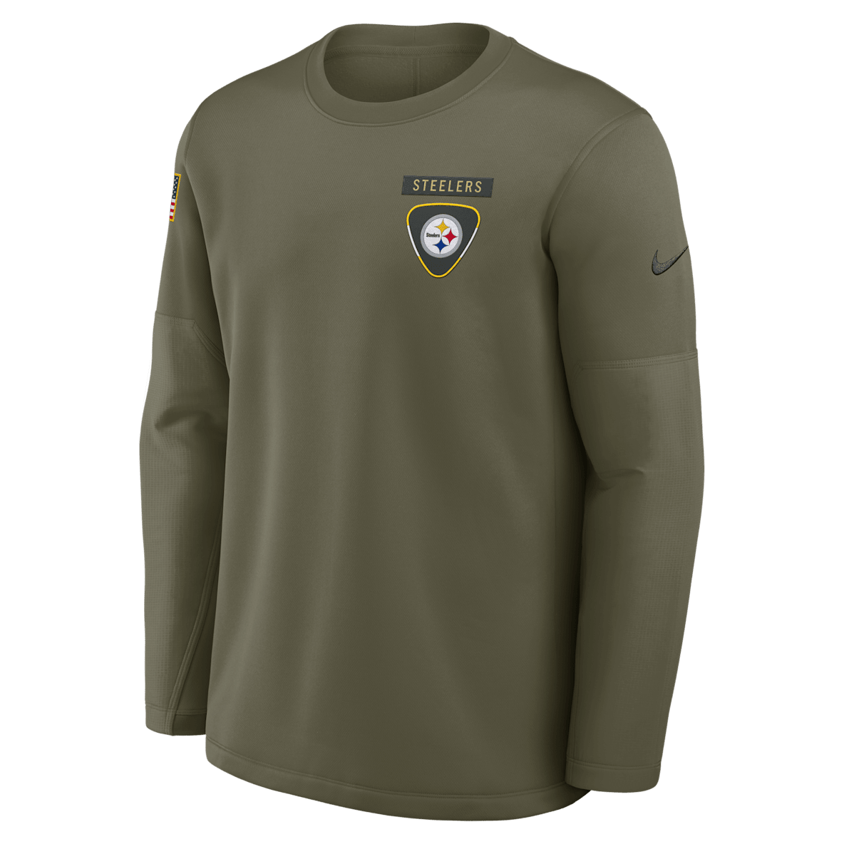 Pittsburgh Steelers Salute to Service Sideline Triumphant Win Coach Pittsburgh Steelers Salute to Service Sideline Triumphant Win Coach Men's Nike NFL Pullover Crew