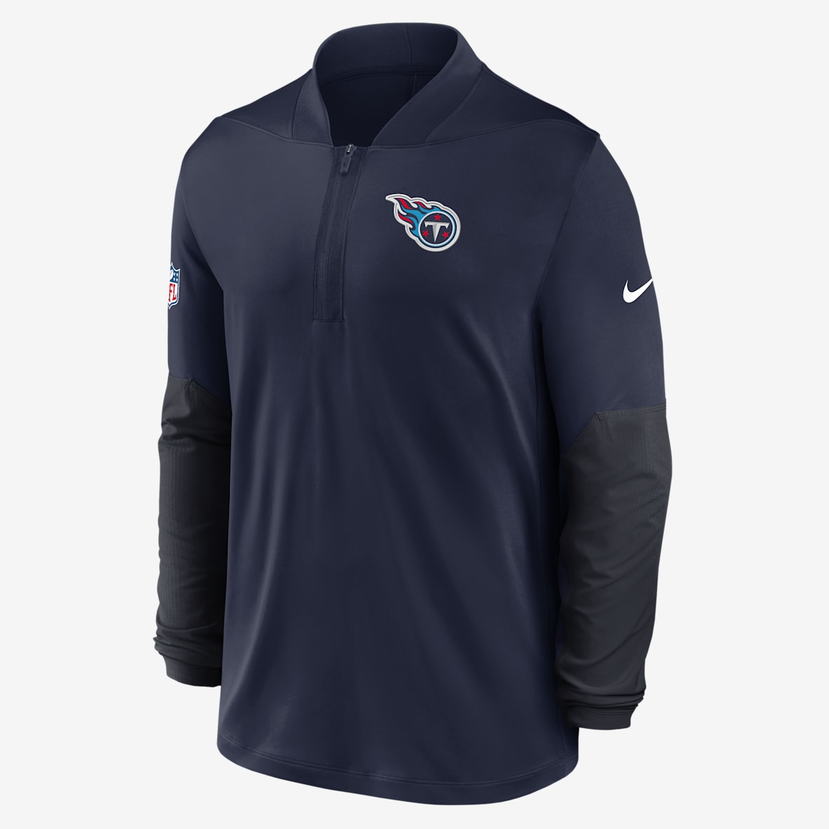 Tennessee Titans Feel The Pressure Men's Nike Dri-FIT NFL 1/2-Zip Top