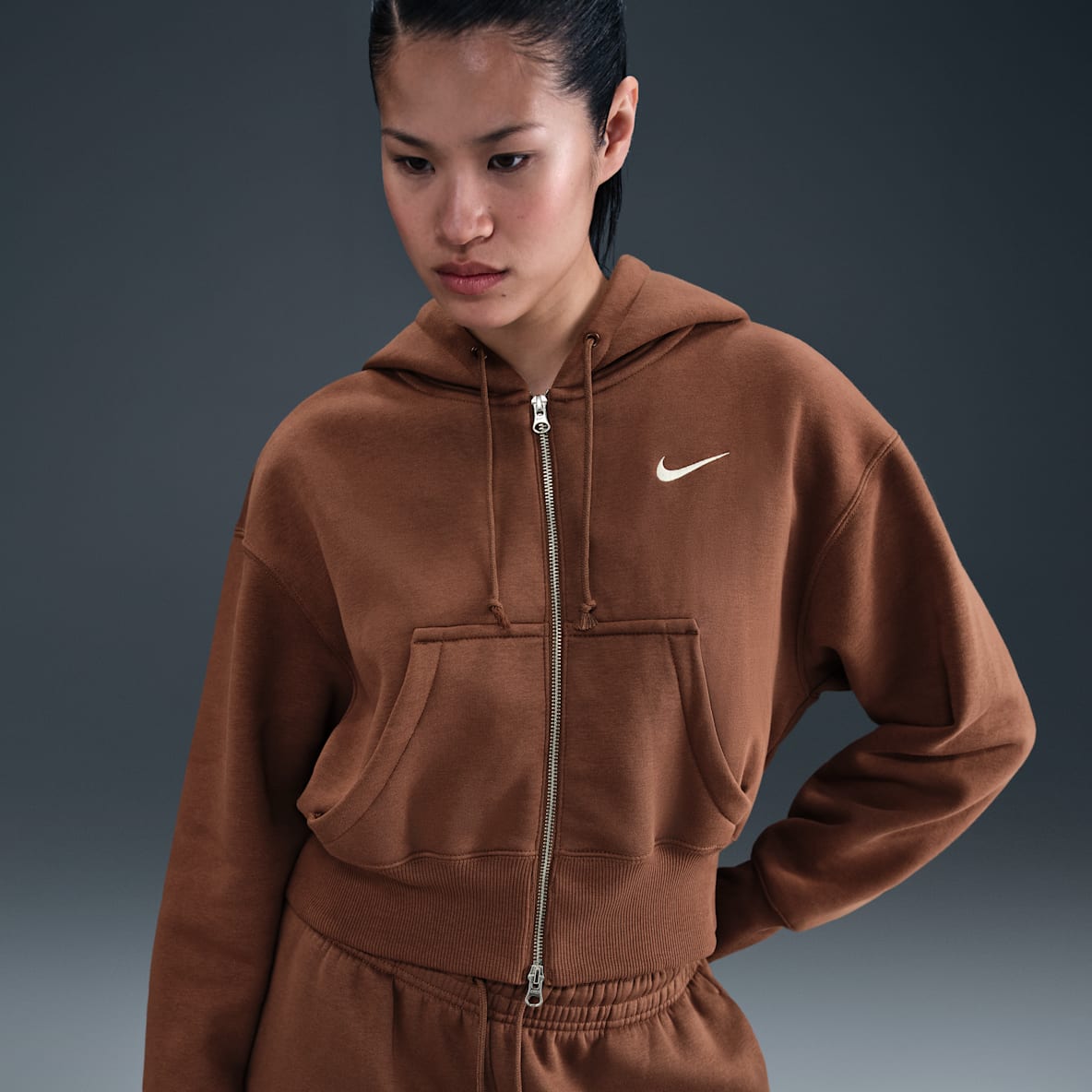 Nike Sportswear Phoenix Fleece Nike Sportswear Phoenix Fleece Women's Loose Full-Zip Cropped Hoodie