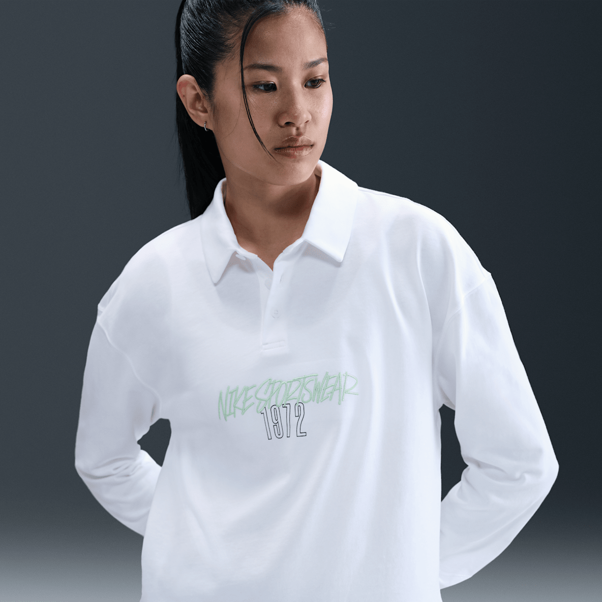 Nike Sportswear Essential Nike Sportswear Essential Women's Oversized Long-Sleeve Polo