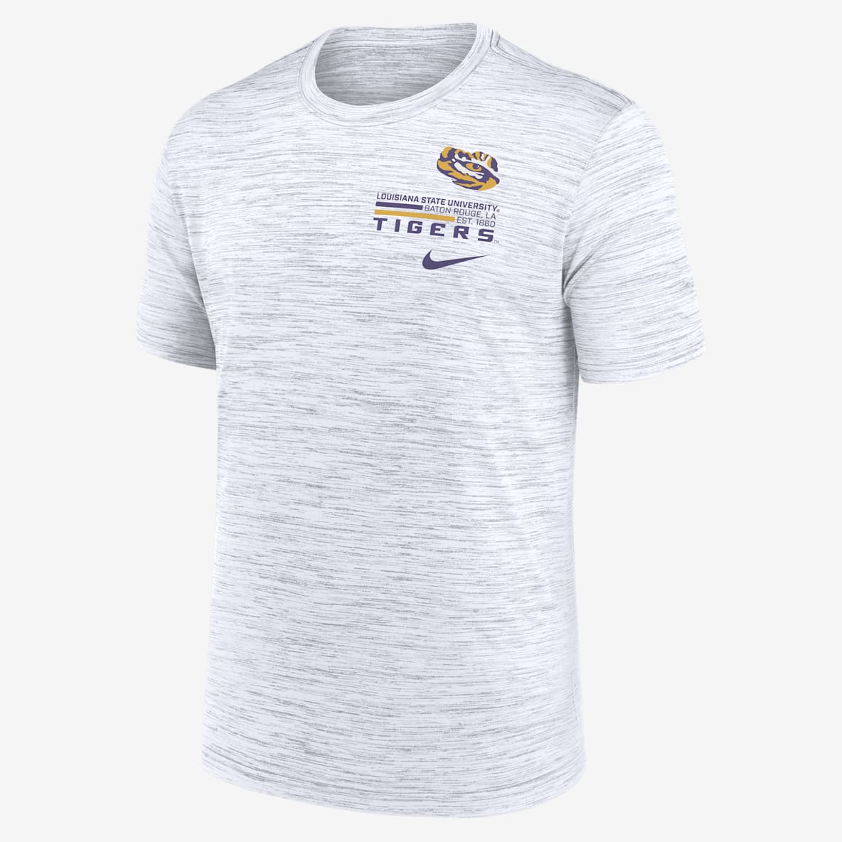 LSU Campus Chest Stack Velocity Men's Nike Dri-FIT College T-Shirt