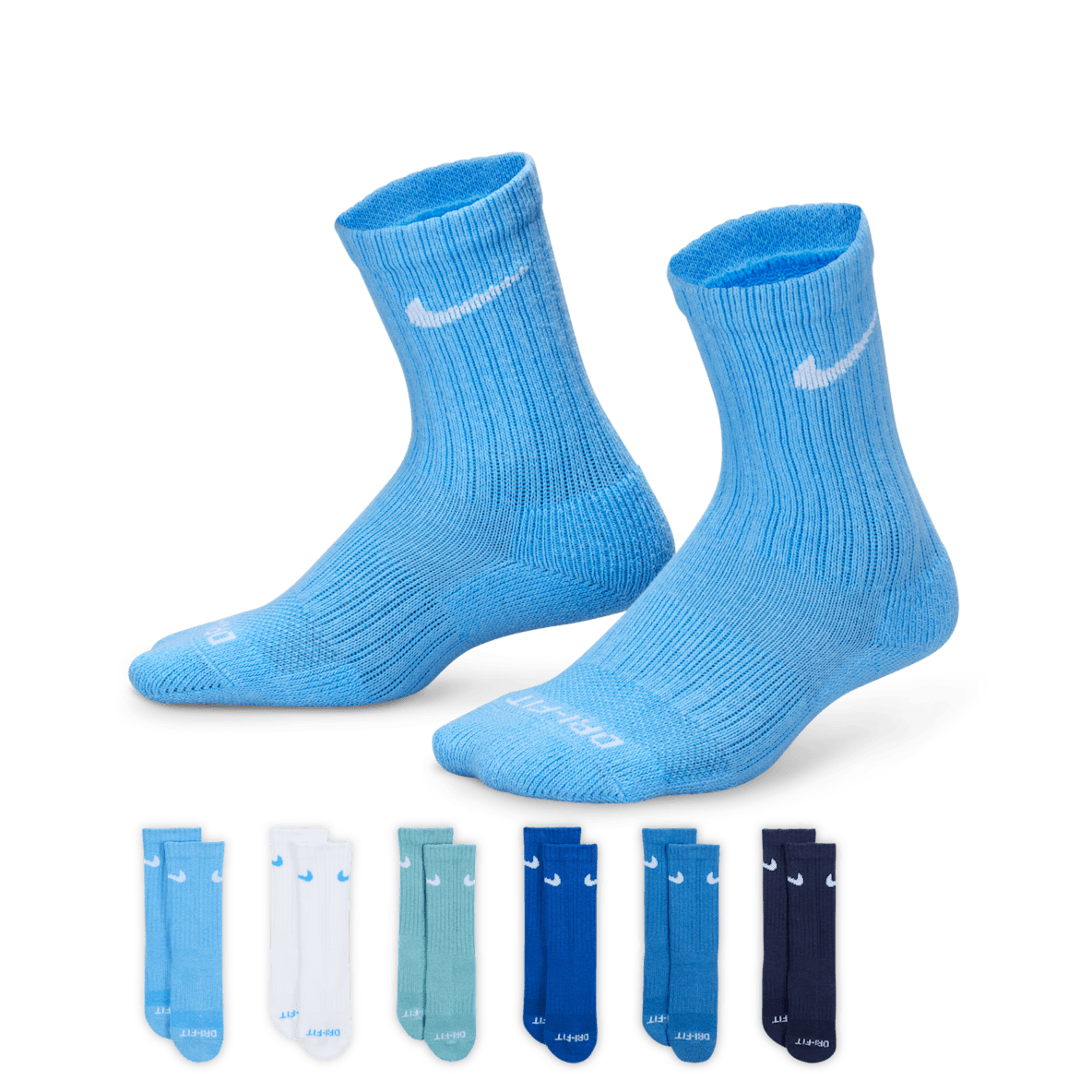Nike Dri-FIT Performance Basics Nike Dri-FIT Performance Basics Calcetas para niños talla pequeña (6 pares)