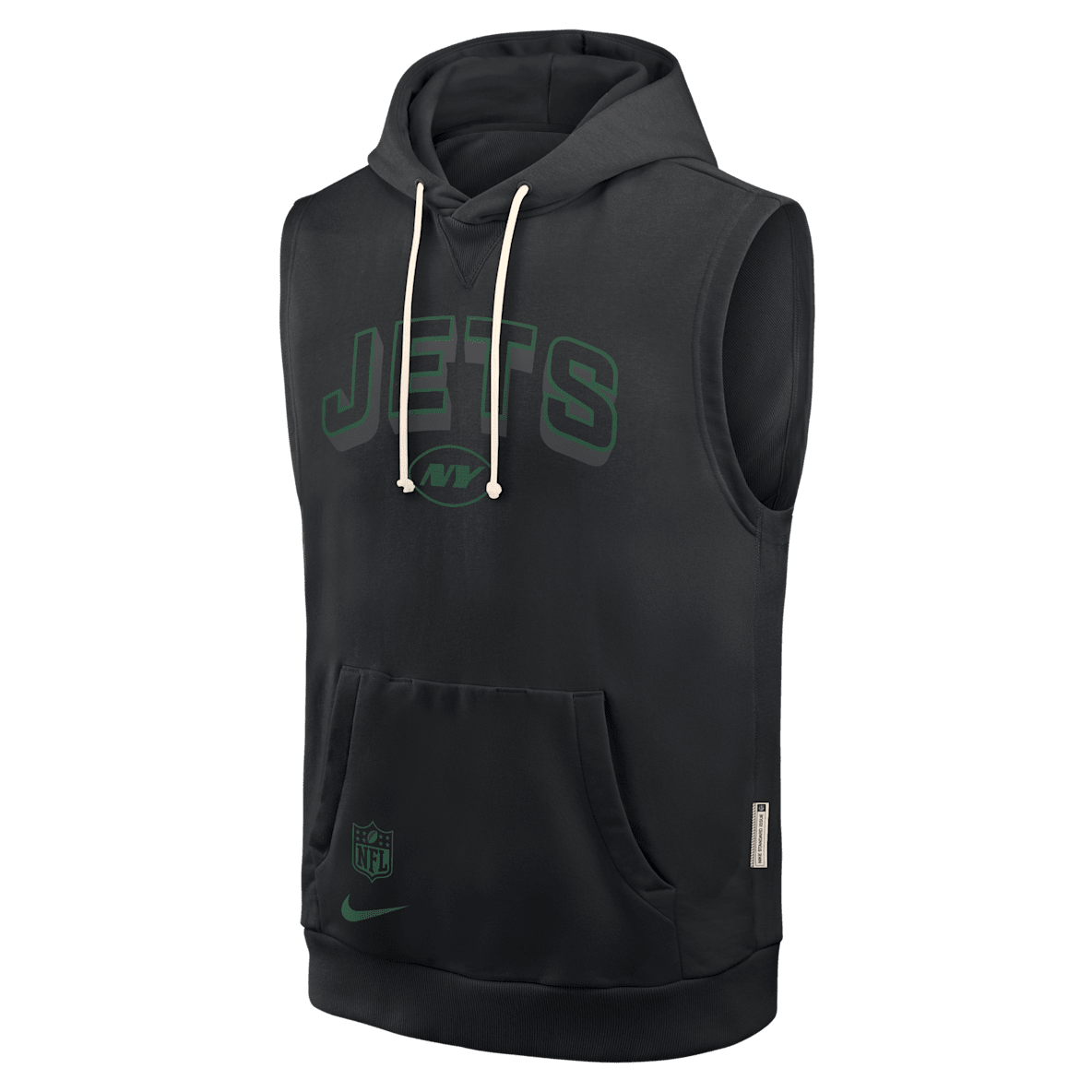 New York Jets Sideline New York Jets Sideline Sudadera con gorro sin cierre sin mangas Nike Dri-FIT de la NFL para hombre