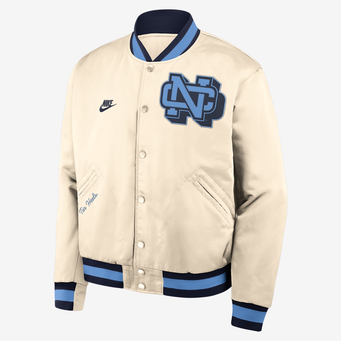 North Carolina Legacy North Carolina Legacy Men's Nike College Full-Snap Bomber Jacket