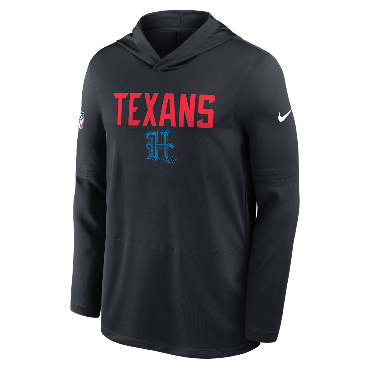 Houston Texans Pass Accuracy Men's Nike Dri-FIT NFL Long-Sleeve Hooded Top