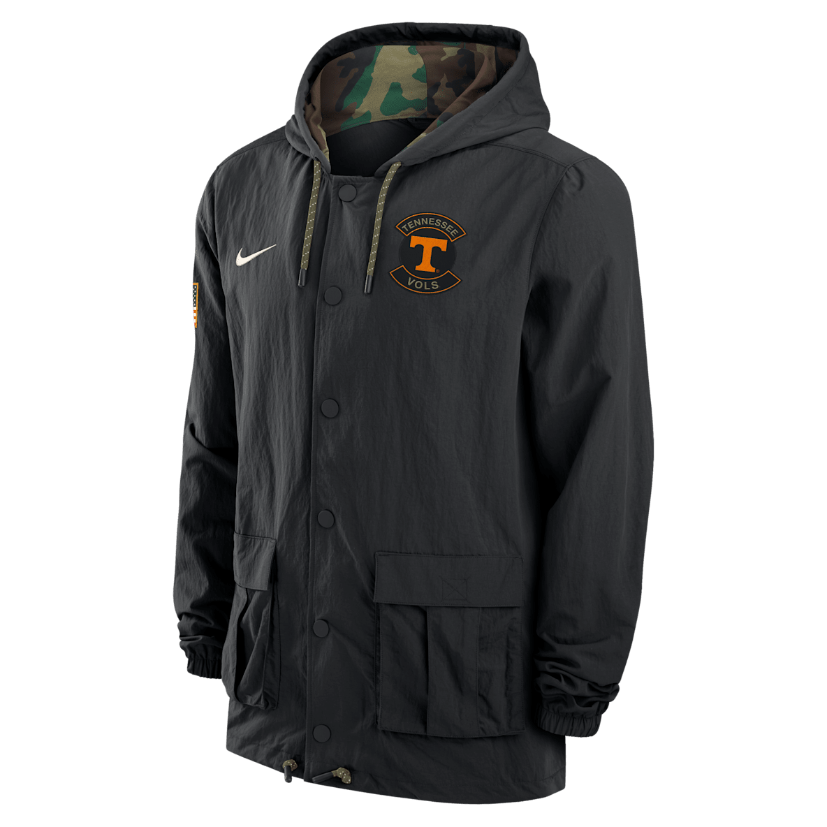 Tennessee Tennessee Men's Nike Full-Snap Hooded Military Jacket