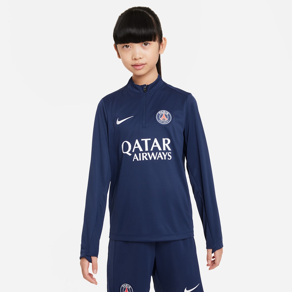 Paris Saint-Germain Academy Pro Paris Saint-Germain Academy Pro Fotbalové tréninkové tričko Nike Dri-FIT pro větší děti