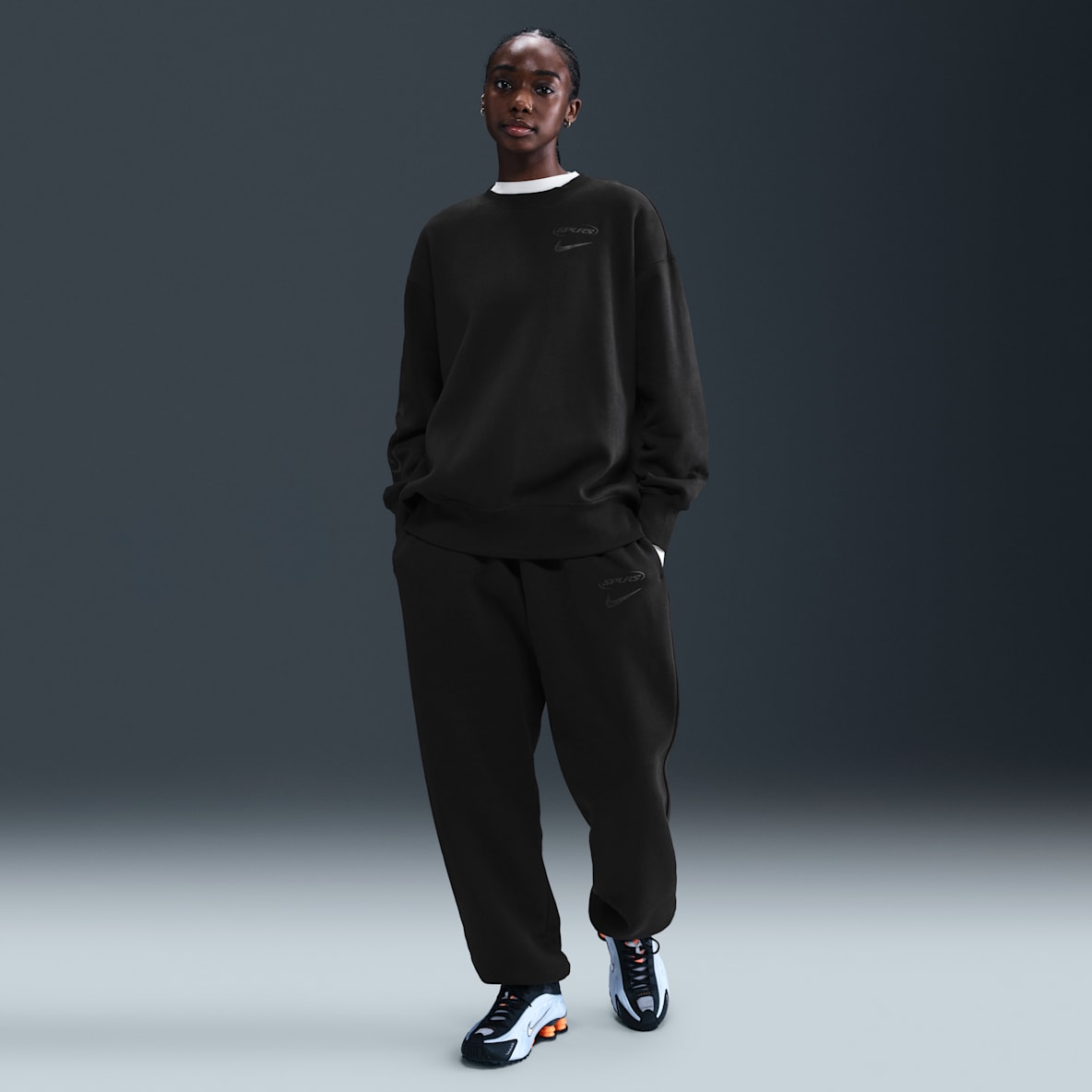 Tottenham Hotspur Phoenix Fleece Nike oversized voetbalbroek met hoge taille voor dames