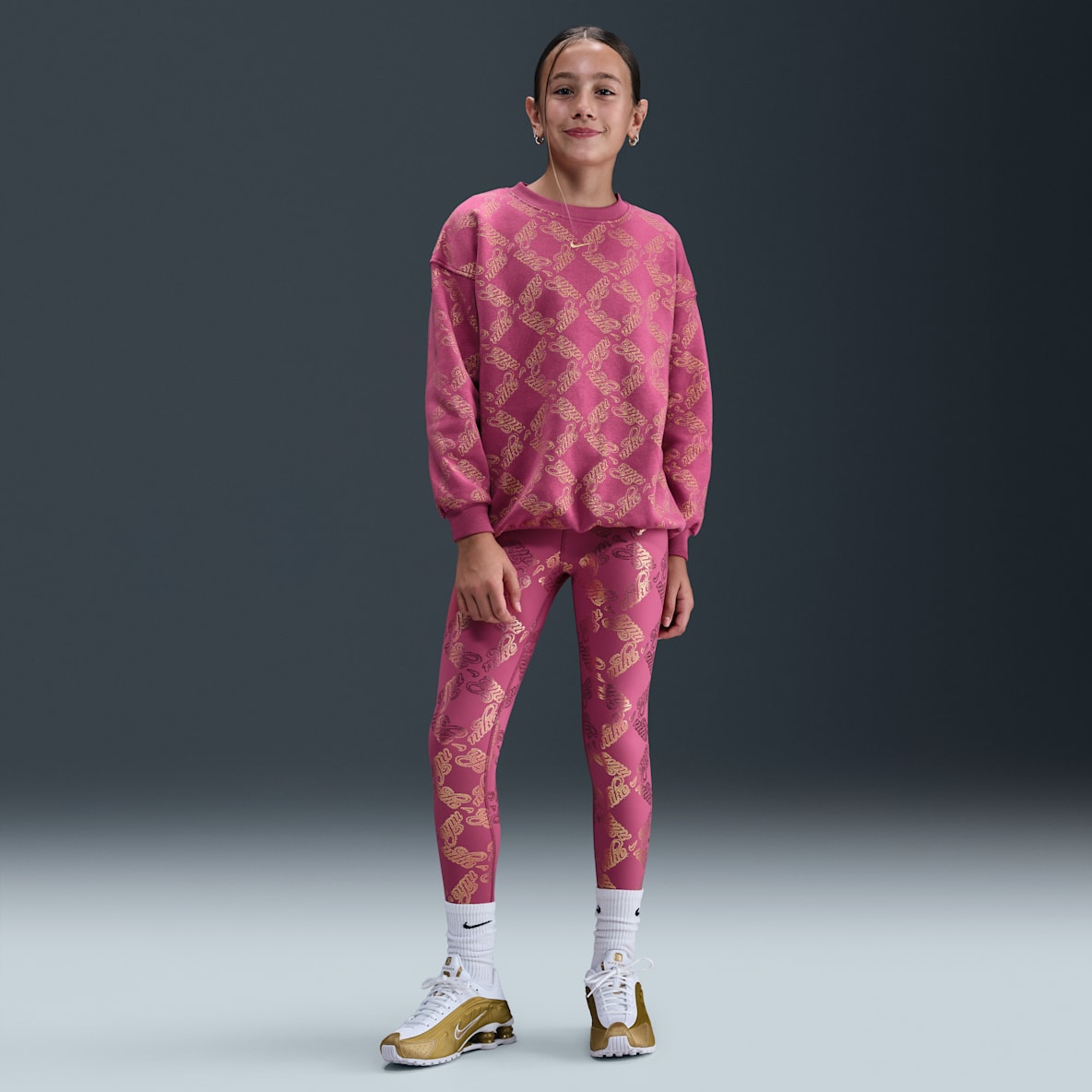 Nike One Nike One Big Kids' (Girls') Dri-FIT Printed Leggings