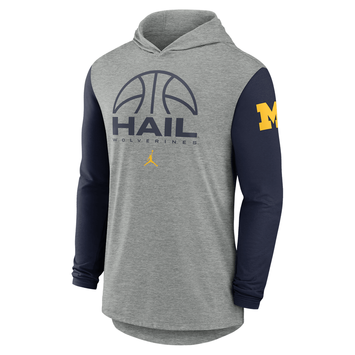 Michigan Basketball Michigan Basketball Men's Jordan Brand Dri-FIT College Long-Sleeve Hooded T-Shirt