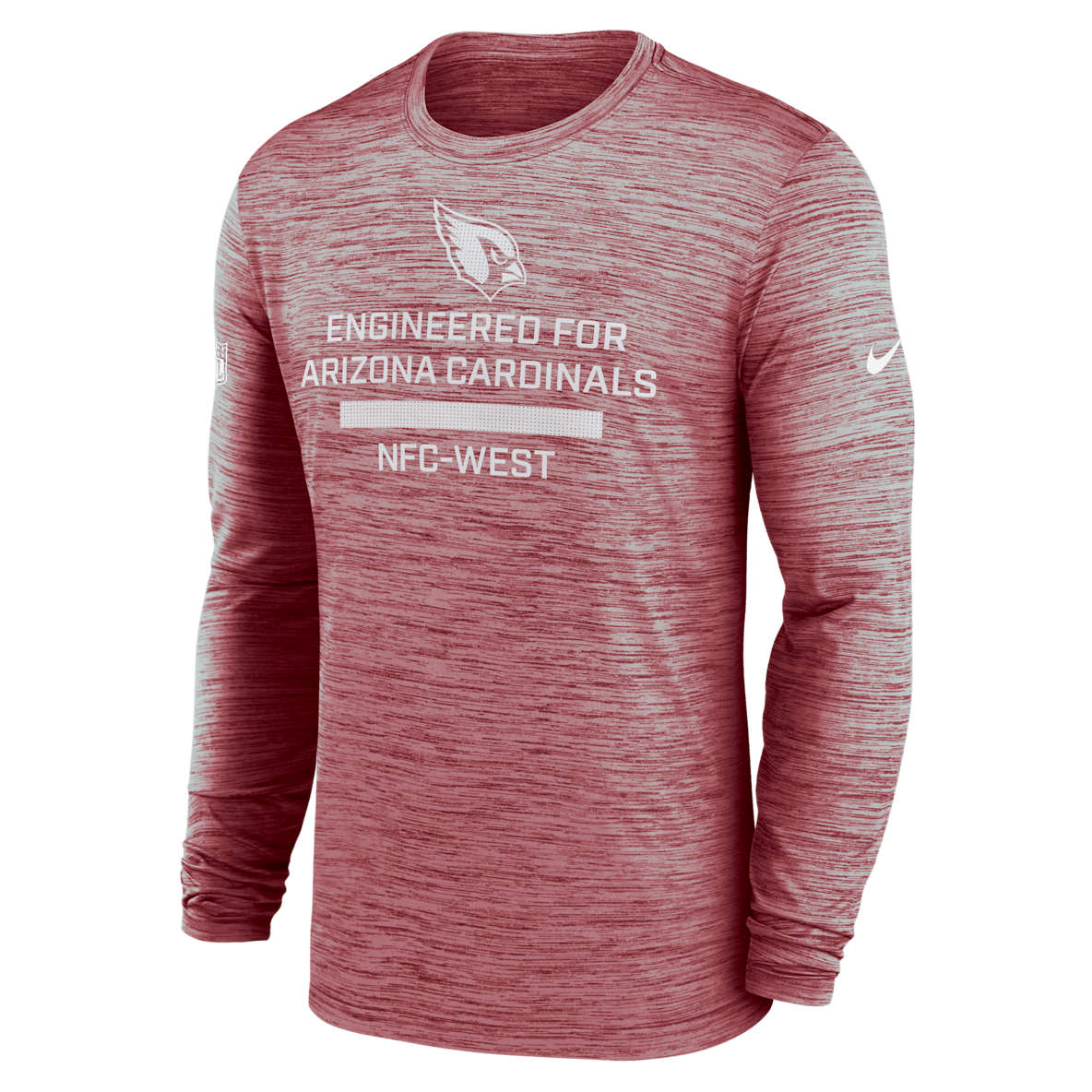 Arizona Cardinals Sideline Team Issue Velocity Men's Nike Dri-FIT NFL Long-Sleeve T-Shirt