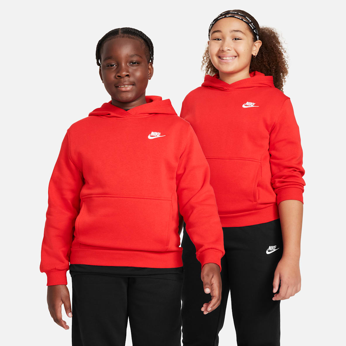 Nike Sportswear Club Fleece Sudadera con gorro sin cierre para niños talla grande (talla amplia)