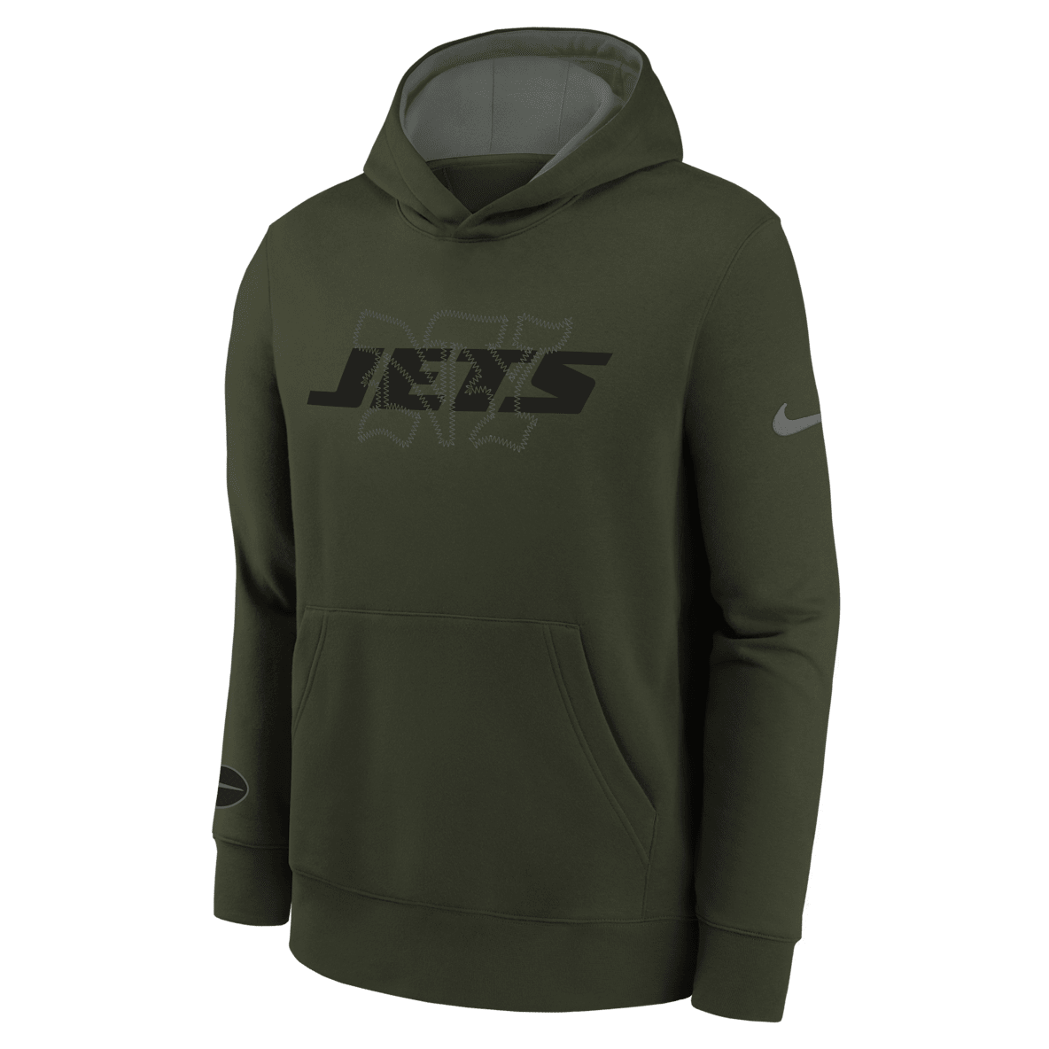 New York Jets Rivalry Club New York Jets Rivalry Club Sudadera con gorro sin cierre Nike de la NFL para niños talla grande