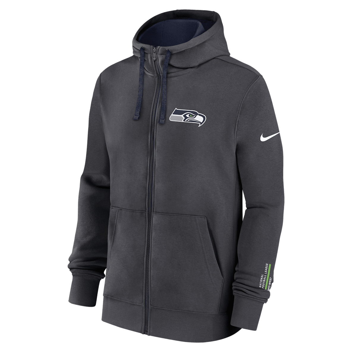 Seattle Seahawks Playbook Page Club Seattle Seahawks Playbook Page Club Men's Nike NFL Full-Zip Hoodie
