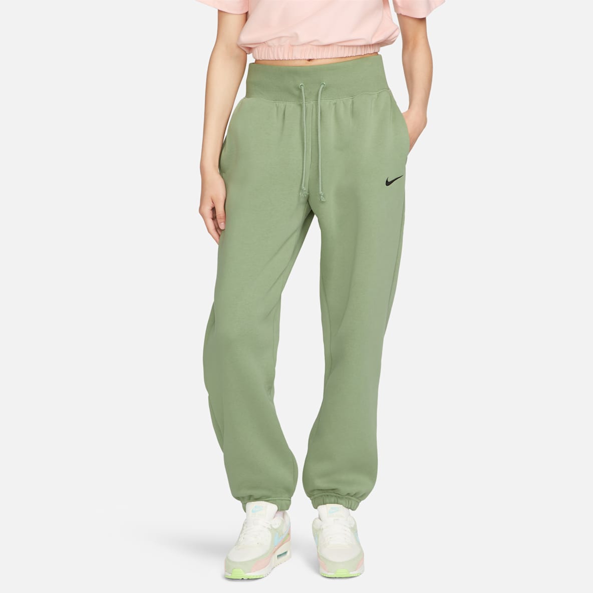 Nike Sportswear Phoenix Fleece Pants de entrenamiento oversized de tiro alto para mujer