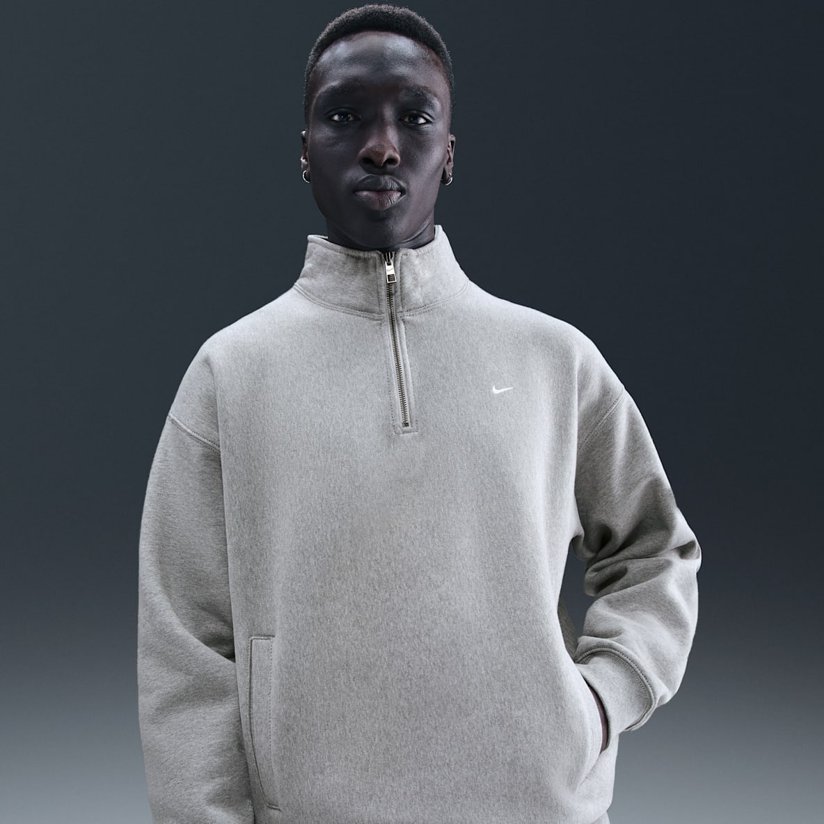 Nike Solo Swoosh Nike Solo Swoosh Men's Fleece Quarter-Zip Top