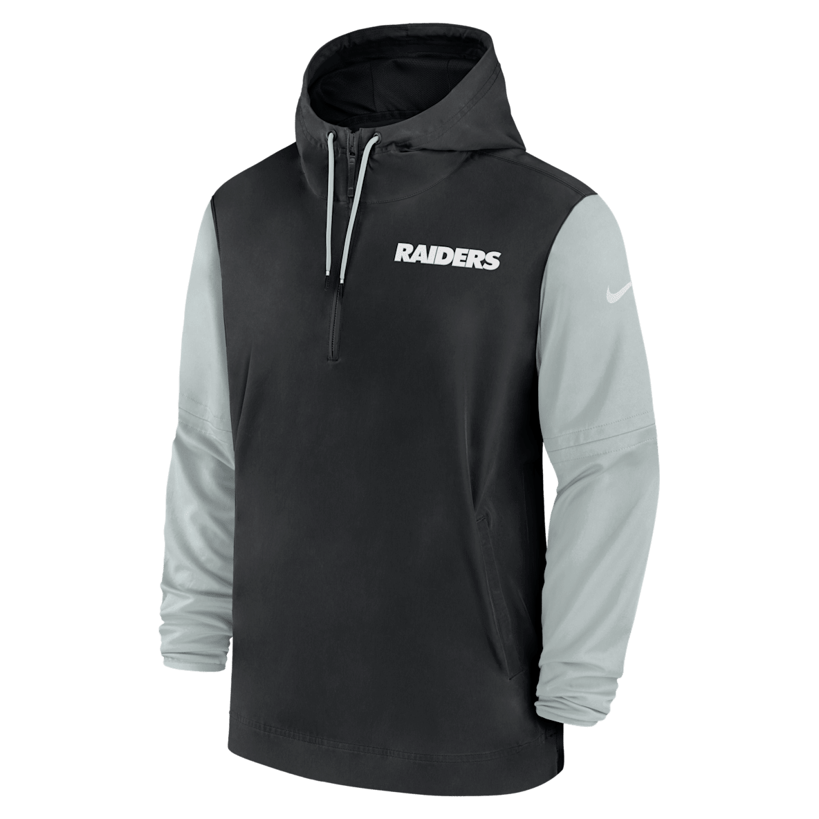 Las Vegas Raiders Sideline Pre-Game Player Las Vegas Raiders Sideline Pre-Game Player Men's Nike NFL 1/2-Zip Hooded Jacket