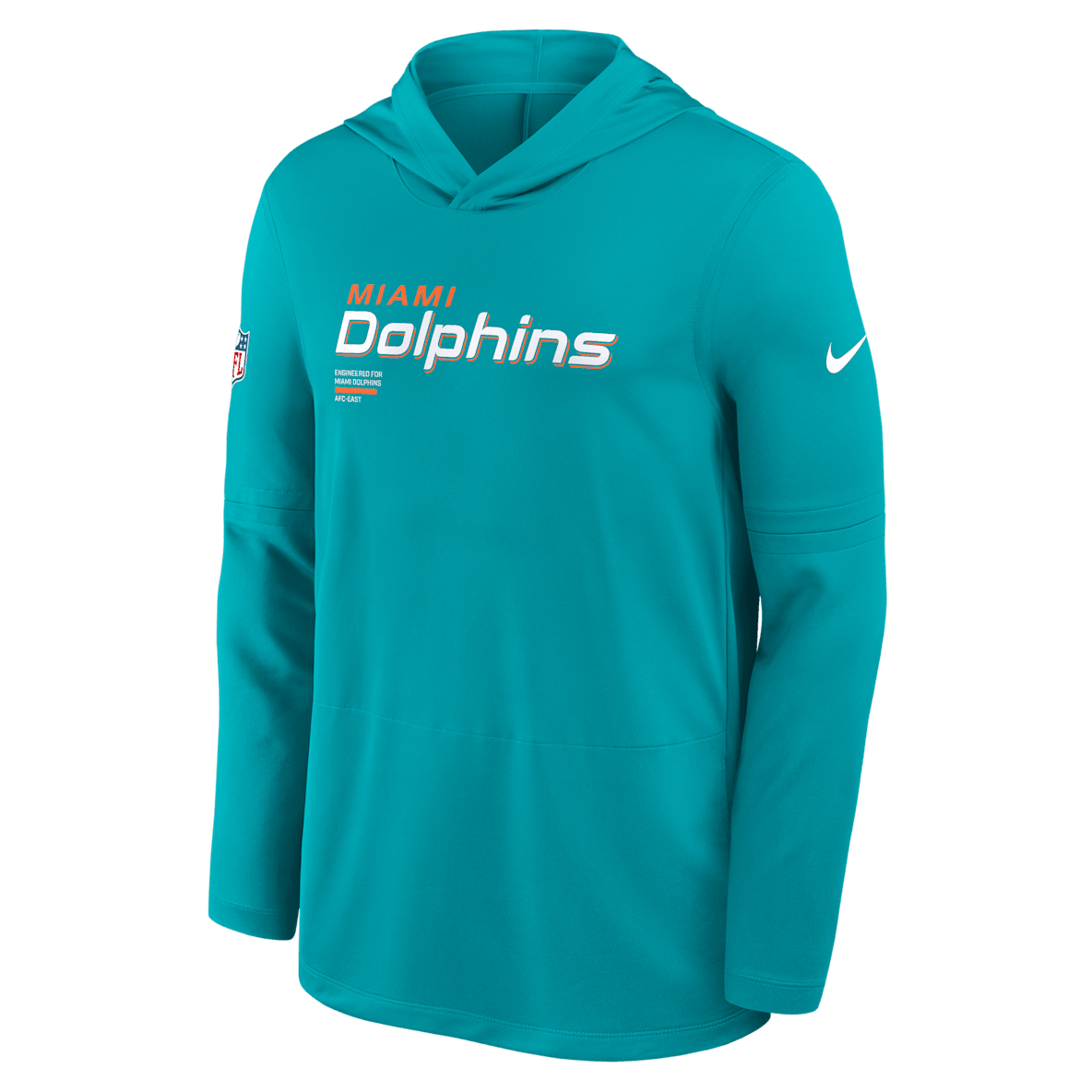 Miami Dolphins Pure Fury Sideline Miami Dolphins Pure Fury Sideline Men's Nike Dri-FIT NFL Long-Sleeve Hooded Top