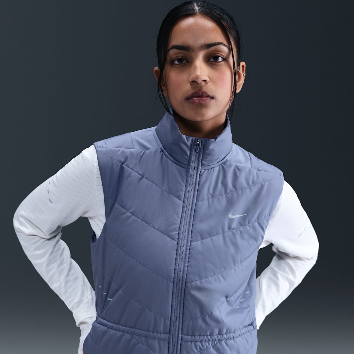 Nike Swift Nike Swift Veste de running sans manches Therma-FIT pour femme