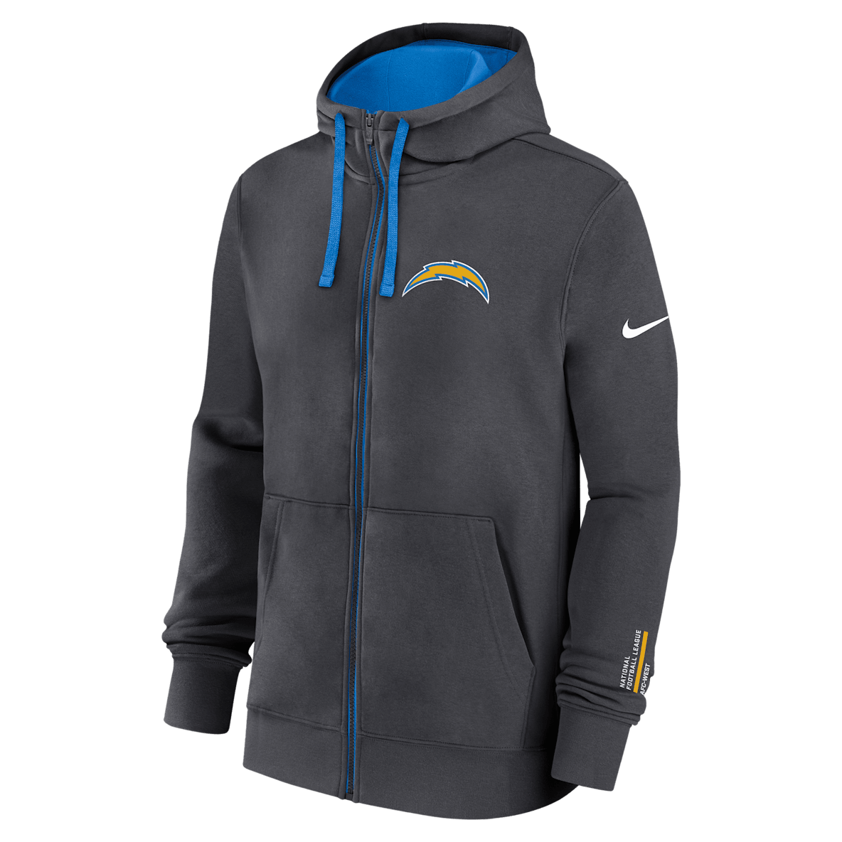 Los Angeles Chargers Playbook Page Club Los Angeles Chargers Playbook Page Club Men's Nike NFL Full-Zip Hoodie