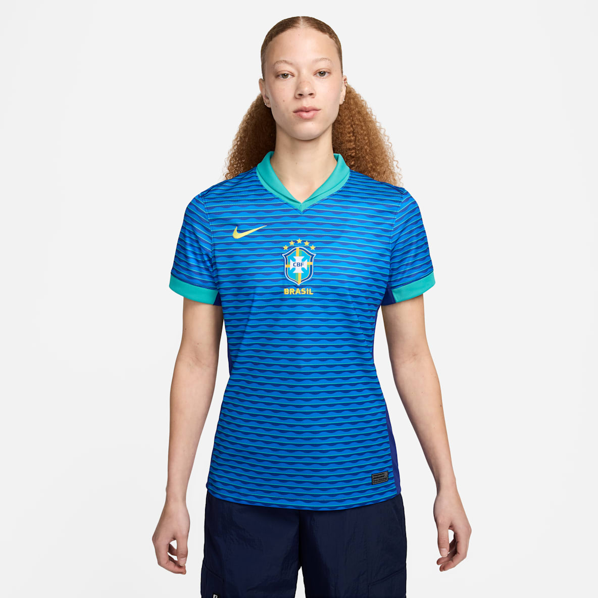 Brasil visitante 2024 Stadium Brasil visitante 2024 Stadium Jersey de fútbol Nike Dri-FIT Replica para mujer