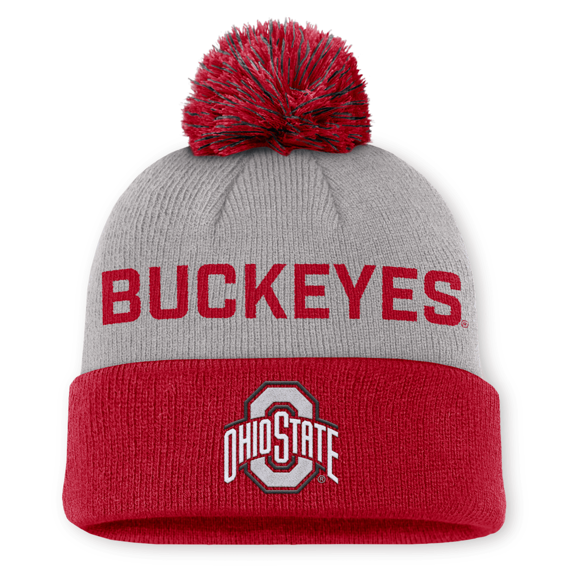 Ohio State Primetime Peak Ohio State Primetime Peak Men's Nike College Cuffed Pom Beanie