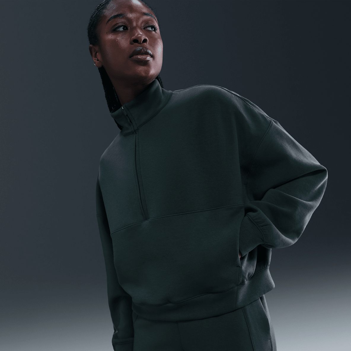 Nike 24.7 ImpossiblySoft Nike 24.7 ImpossiblySoft Women's Dri-FIT Oversized 1/2-Zip Top
