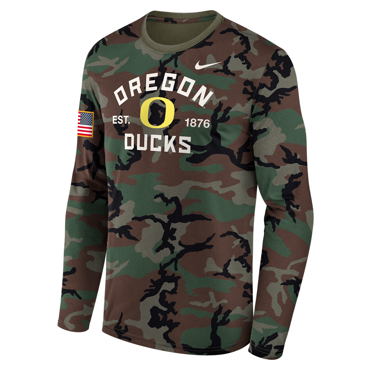 Oregon 2025 Military Appreciation Legend Oregon 2025 Military Appreciation Legend Men's Nike Dri-FIT College Long-Sleeve T-Shirt