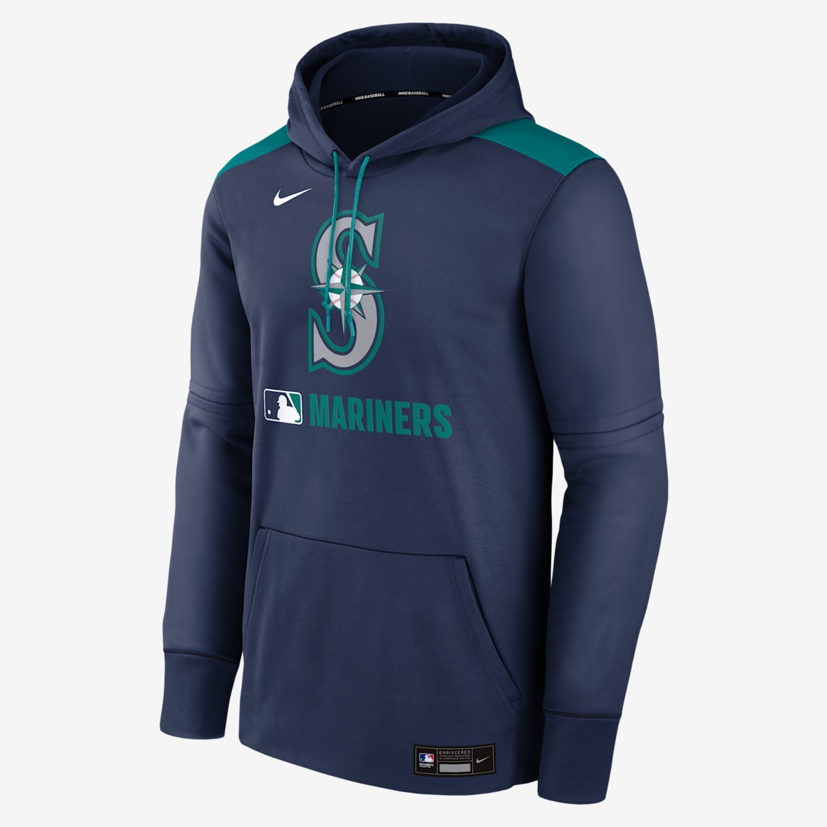 Seattle Mariners Authentic Collection Seattle Mariners Authentic Collection Men's Nike Therma MLB Pullover Hoodie