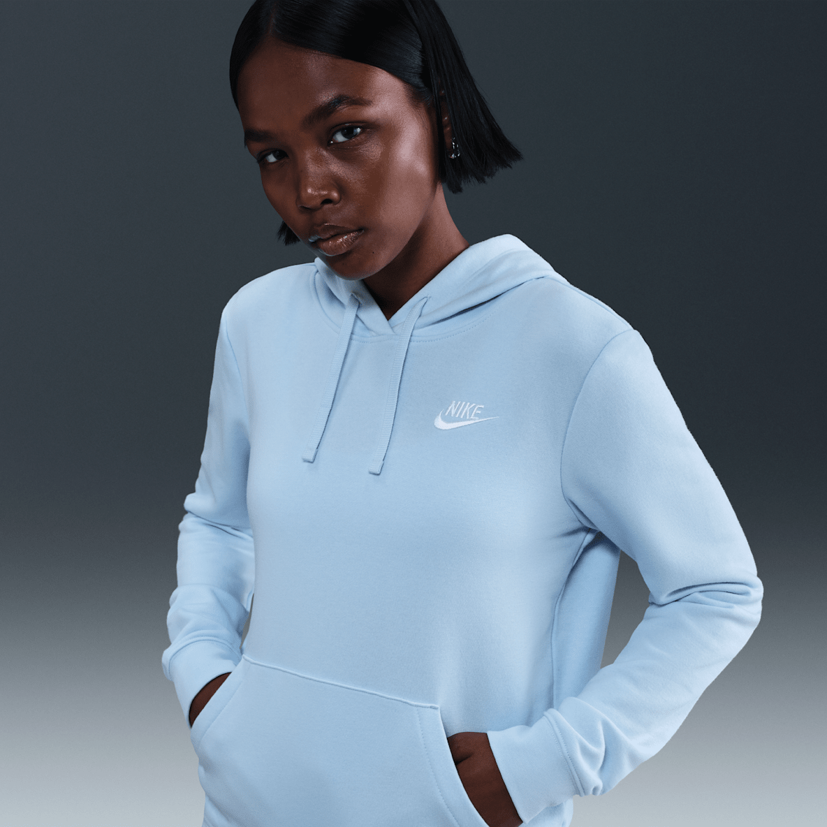 Nike Sportswear Club Fleece Sudadera con gorro sin cierre para mujer
