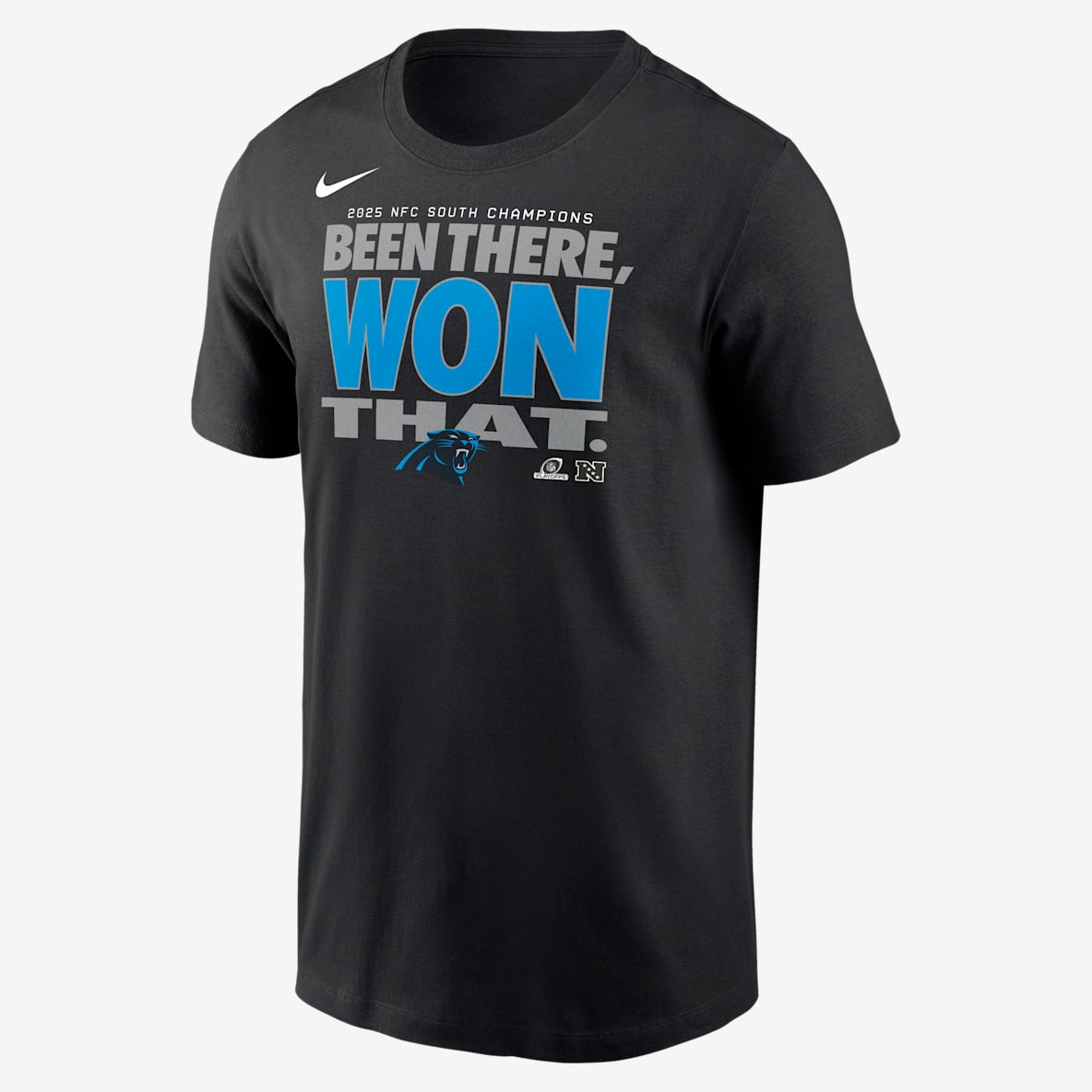 Carolina Panthers 2025 NFC South Champions Trophy Collection Men's Nike NFL T-Shirt