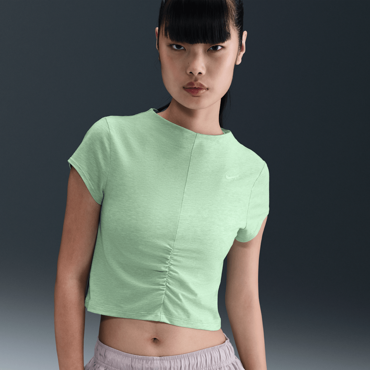 Nike Sportswear Chill Knit Nike Sportswear Chill Knit Women's Tight Short-Sleeve Cropped Mock-Neck Top