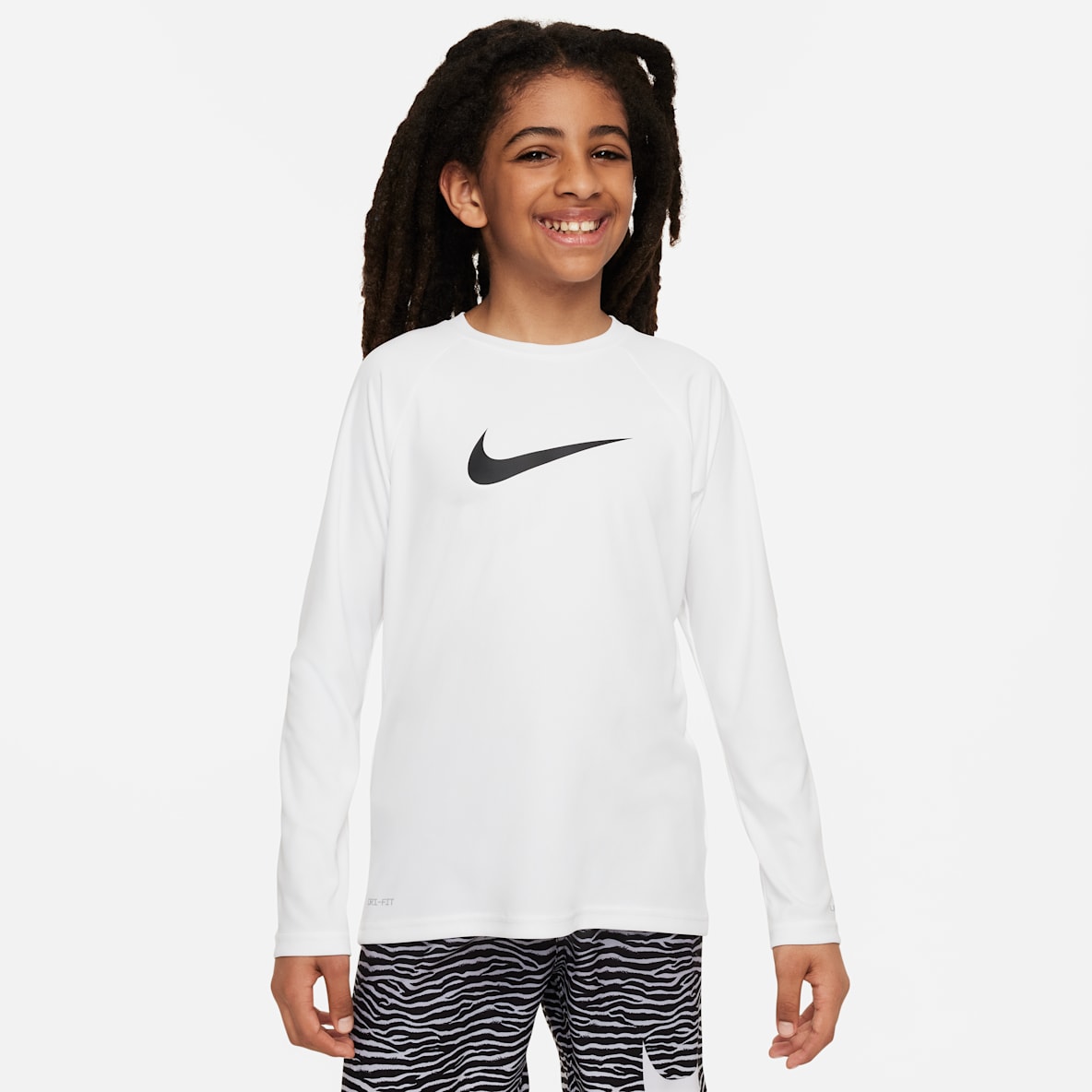 Nike Swim Solid Playera de manga larga Hydroguard para niño talla grande