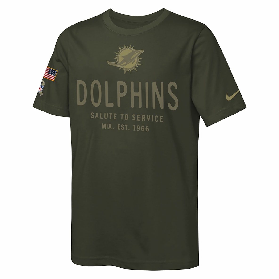 Miami Dolphins Salute to Service Sideline Miami Dolphins Salute to Service Sideline Big Kids’ Nike Dri-FIT NFL T-Shirt