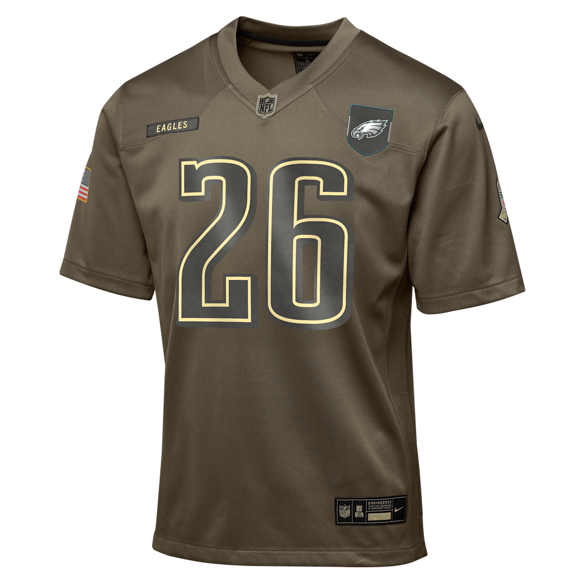 Saquon Barkley Philadelphia Eagles Salute to Service Saquon Barkley Philadelphia Eagles Salute to Service Big Kids’ Nike NFL Game Jersey