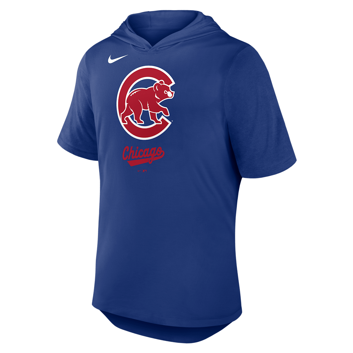 Chicago Cubs Logo Chicago Cubs Logo Men's Nike Dri-FIT MLB Hooded T-Shirt