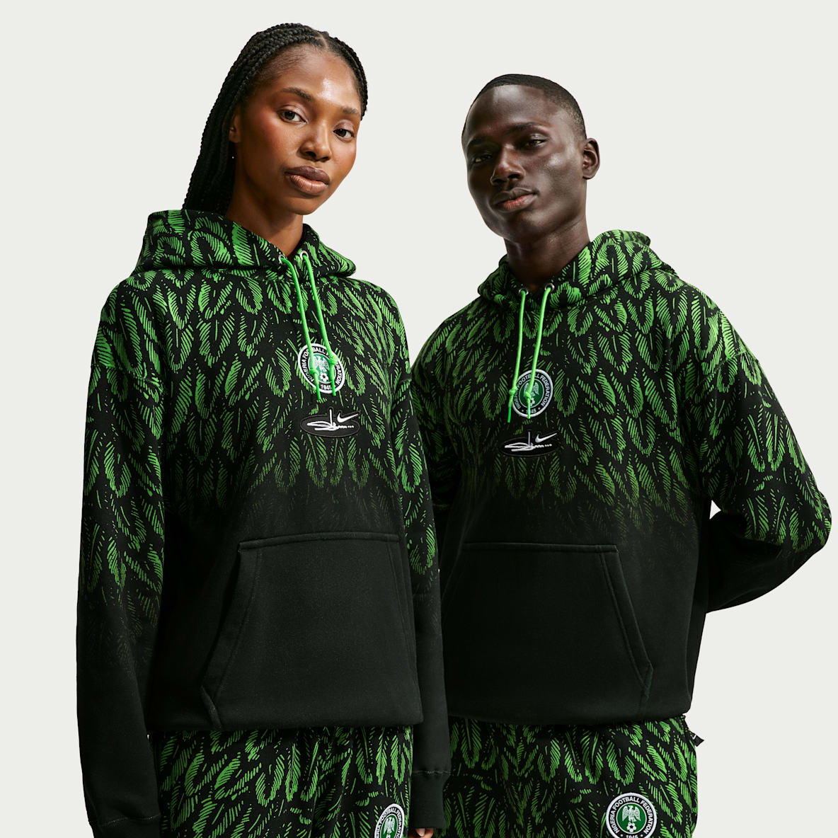 Nike x Nigeria x Slawn Pullover-hættetrøje i fleece til mænd