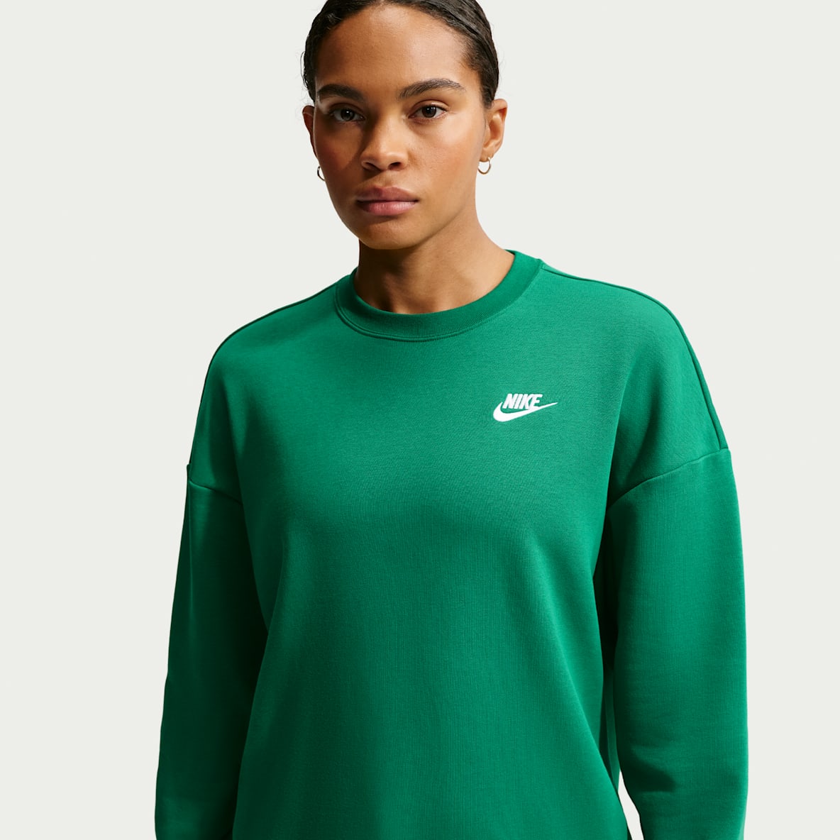 Nike Sportswear Club Fleece Sudadera de cuello redondo holgada para mujer