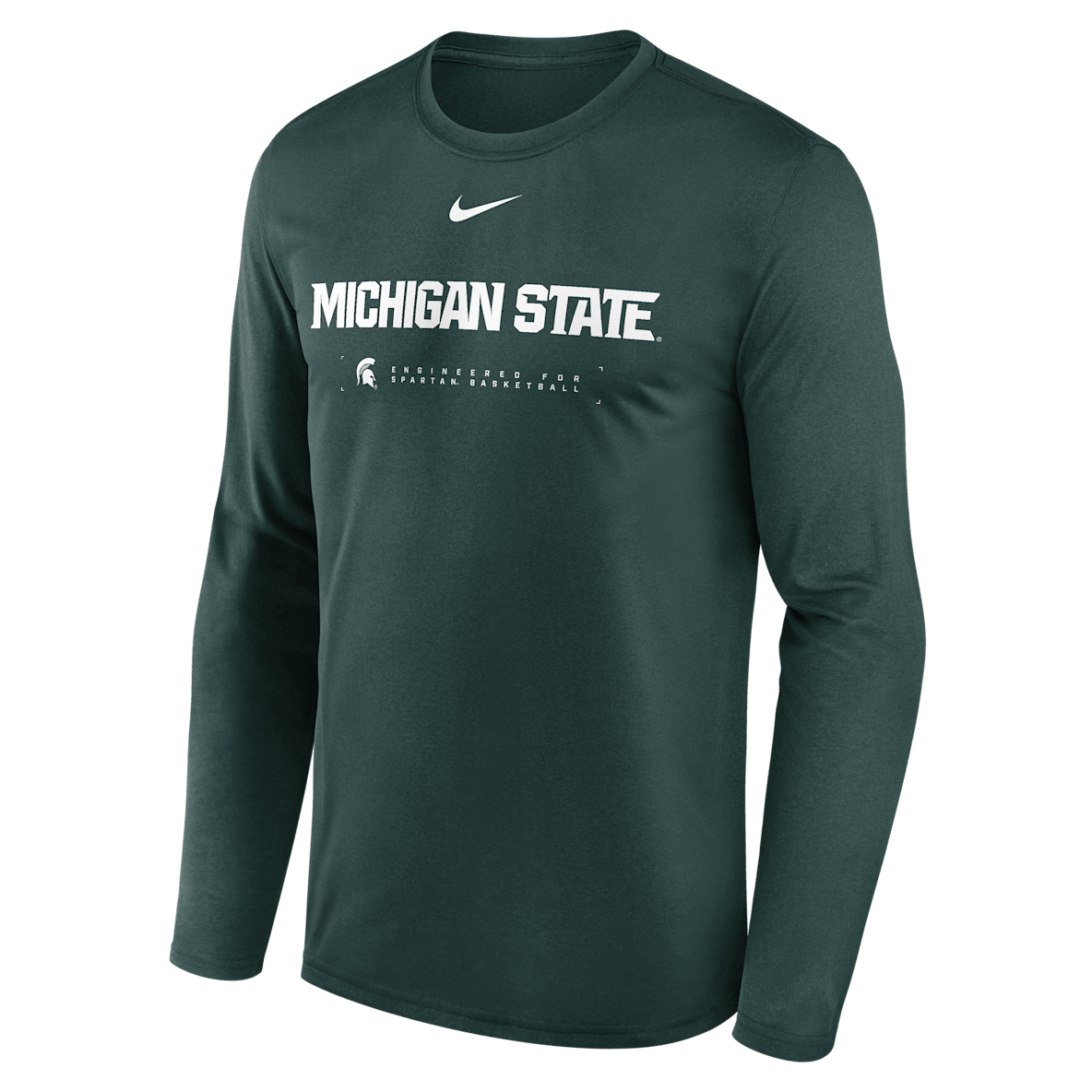 Michigan State Courtside Basketball Shootaround Legend Michigan State Courtside Basketball Shootaround Legend Men's Nike Dri-FIT College Long-Sleeve T-Shirt