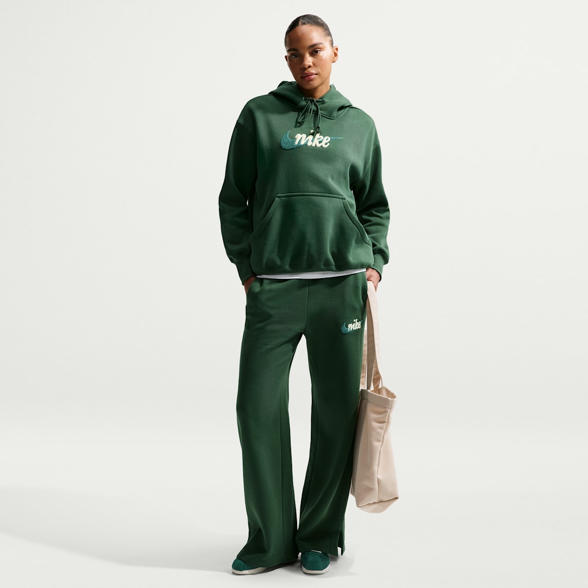 Nike Sportswear Phoenix Fleece Nike Sportswear Phoenix Fleece Women's High-Waisted Wide-Leg Logo Trousers